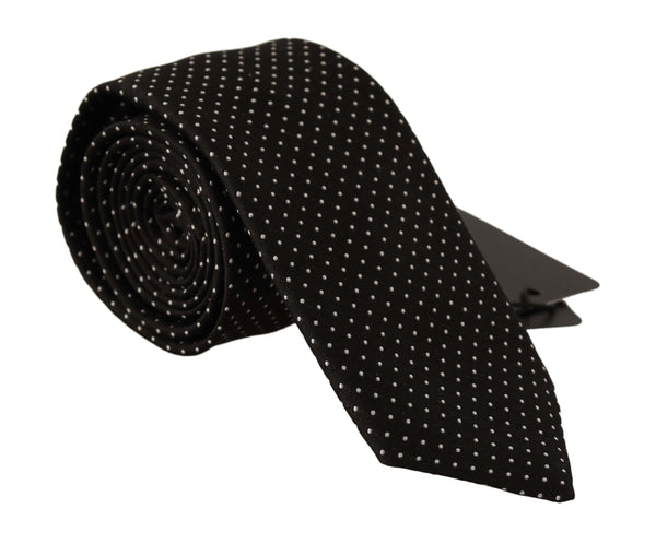 Navy Blue Solid Silk 4cm Slim Classic Tie