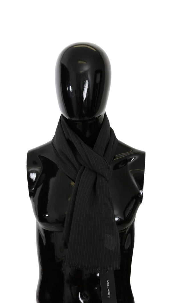 Gray Neck Wrap Mens Shawl 100% Silk Scarf