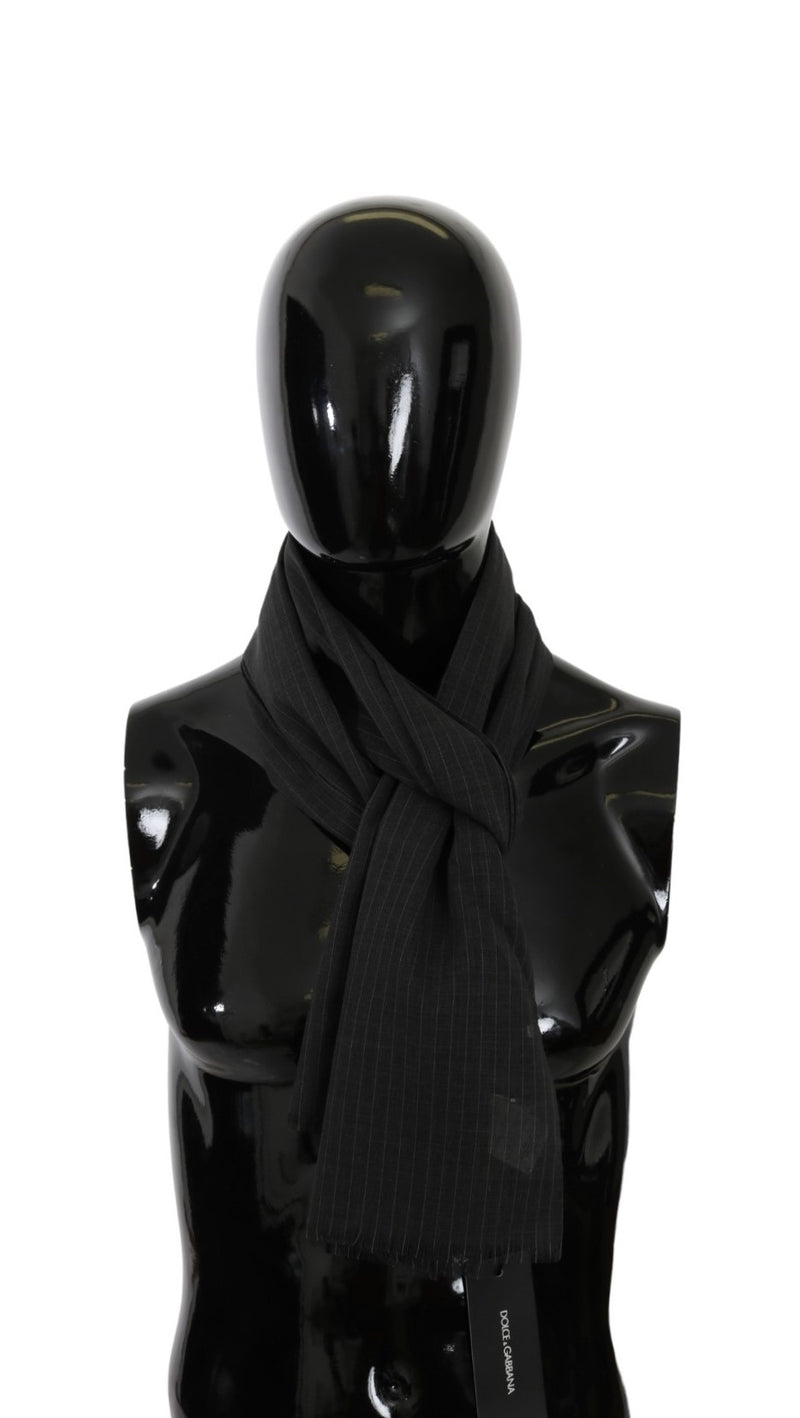 Gray Neck Wrap Mens Shawl 100% Silk Scarf