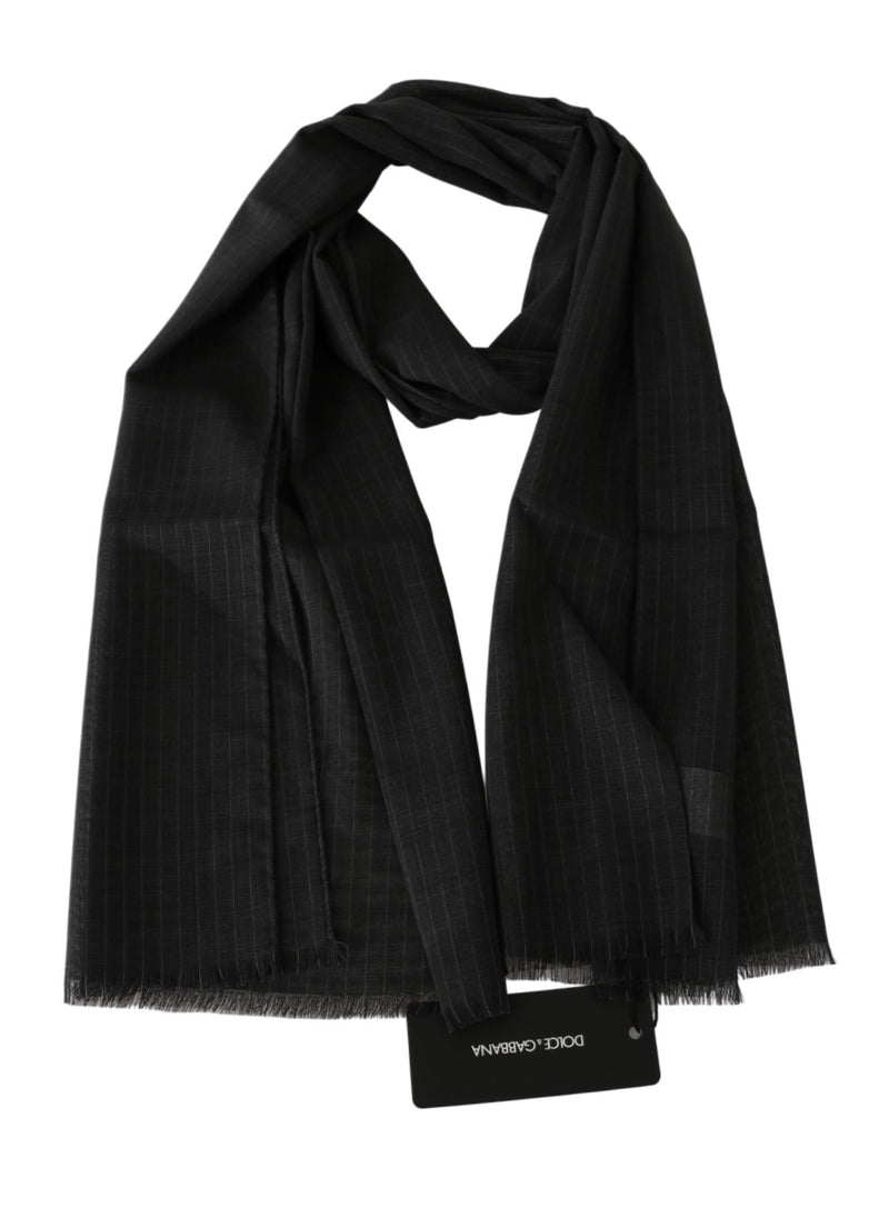 Gray Neck Wrap Mens Shawl 100% Silk Scarf
