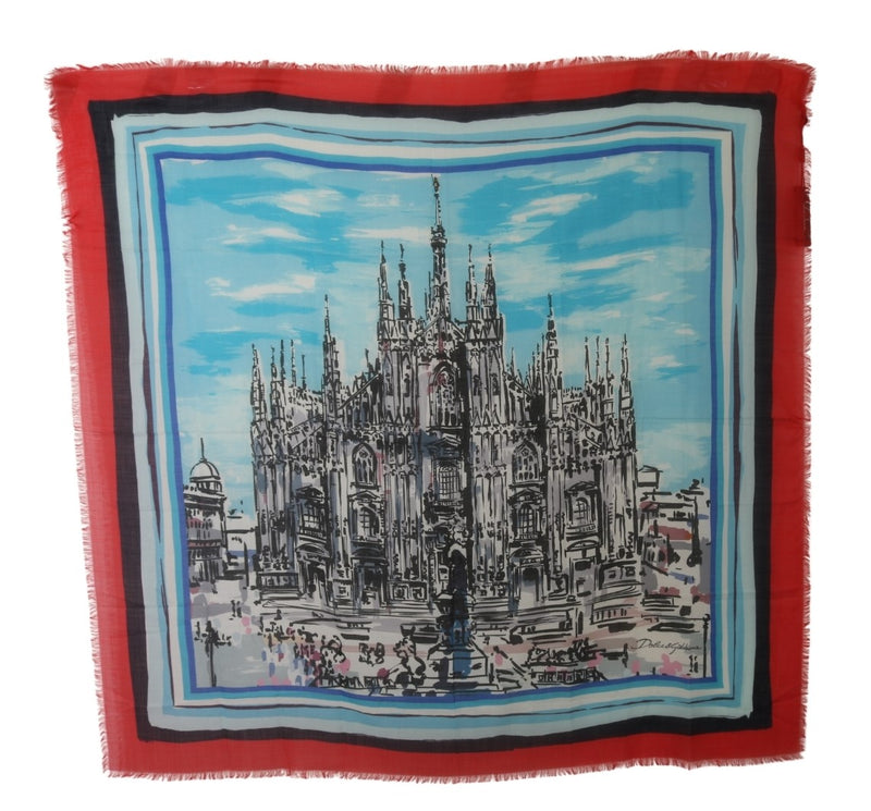 Multicolor Duomo di Milano Cashmere Scarf