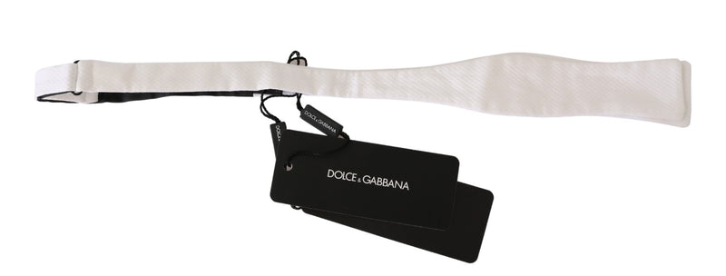 White Slim Skinny Men Necktie 100% Cotton Tie