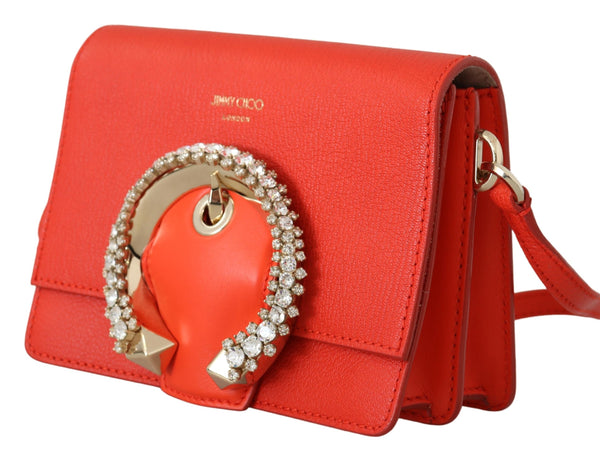 Orange Goat & Calf Leather Madeline Gtg Shoulder Bag