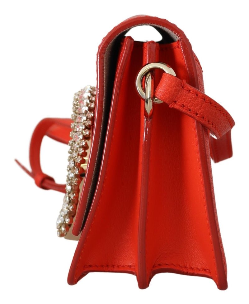 Orange Goat & Calf Leather Madeline Gtg Shoulder Bag