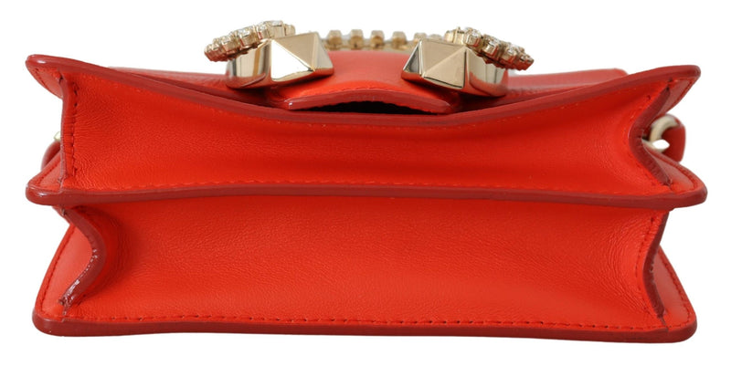 Orange Goat & Calf Leather Madeline Gtg Shoulder Bag