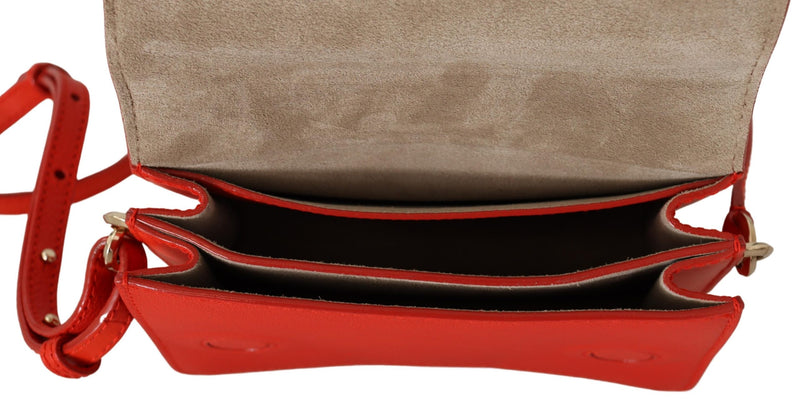 Orange Goat & Calf Leather Madeline Gtg Shoulder Bag