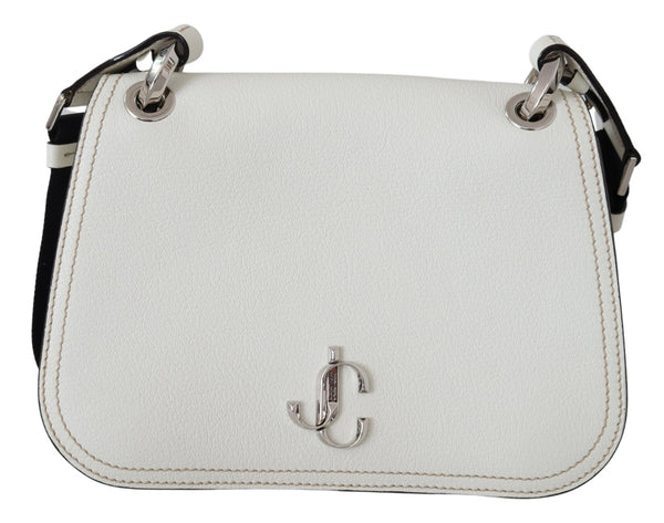 White Soft Grainy Leather Varenne Kdy Shoulder Bag