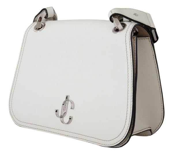White Soft Grainy Leather Varenne Kdy Shoulder Bag