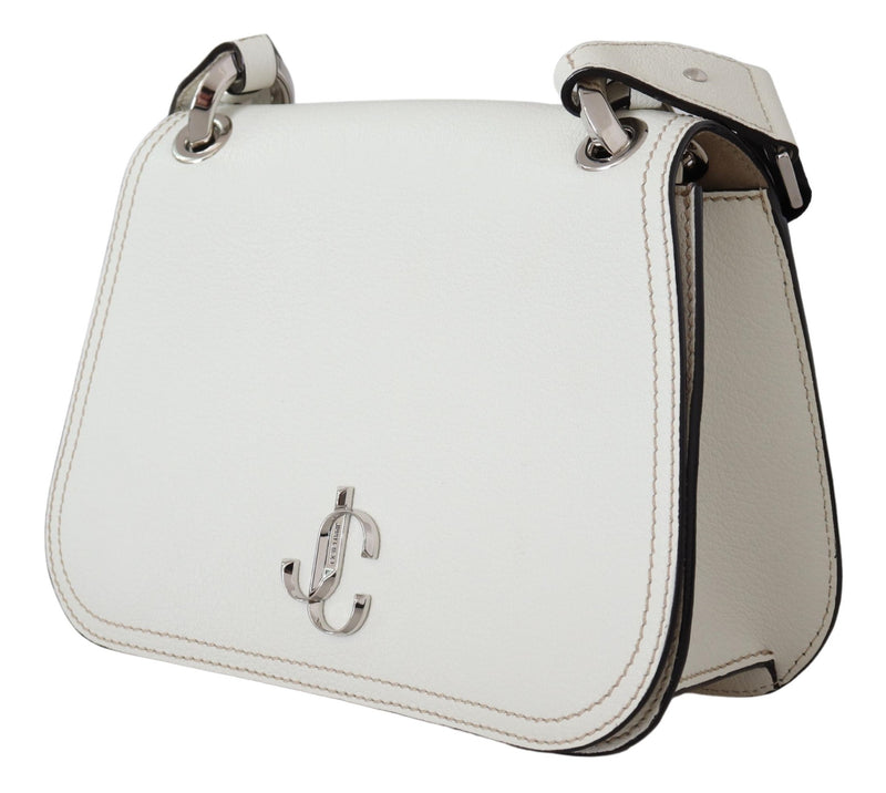 White Soft Grainy Leather Varenne Kdy Shoulder Bag