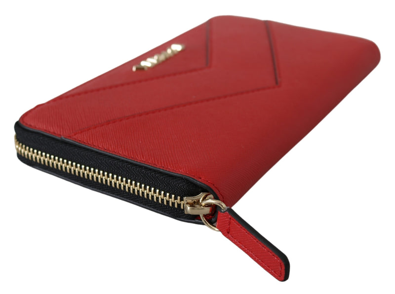 Zip Around Leather Wallet