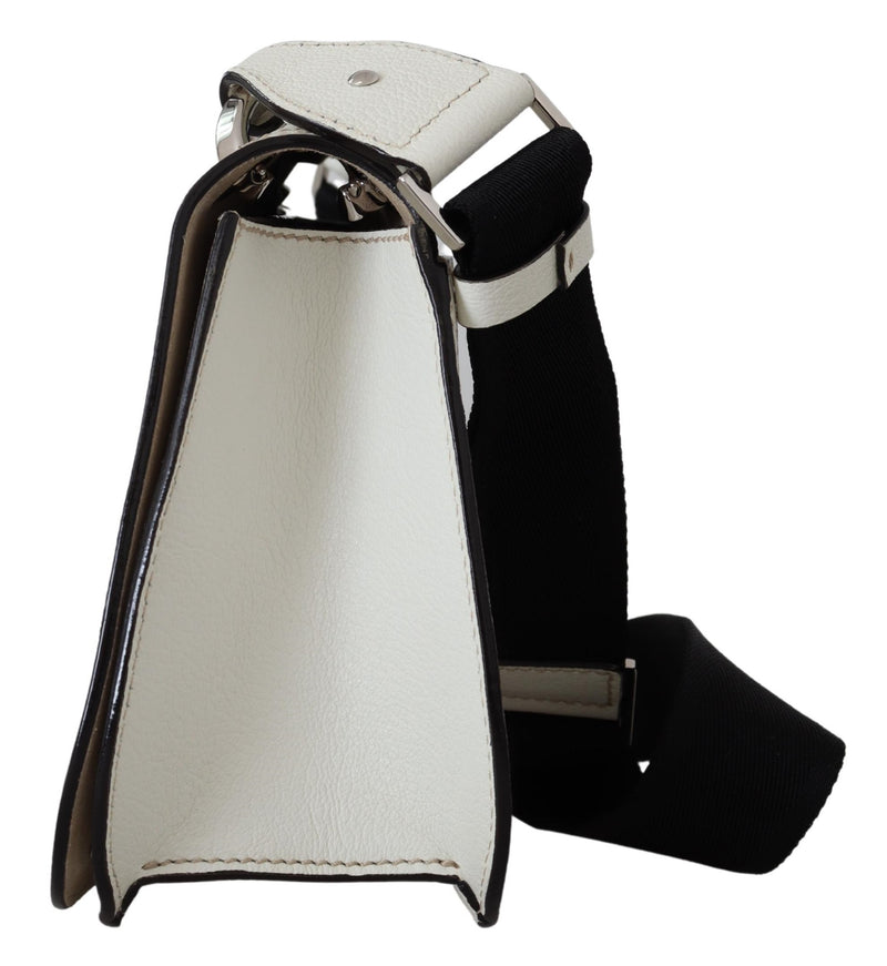 White Soft Grainy Leather Varenne Kdy Shoulder Bag
