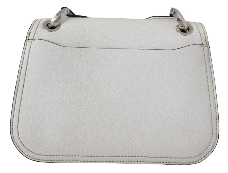 White Soft Grainy Leather Varenne Kdy Shoulder Bag