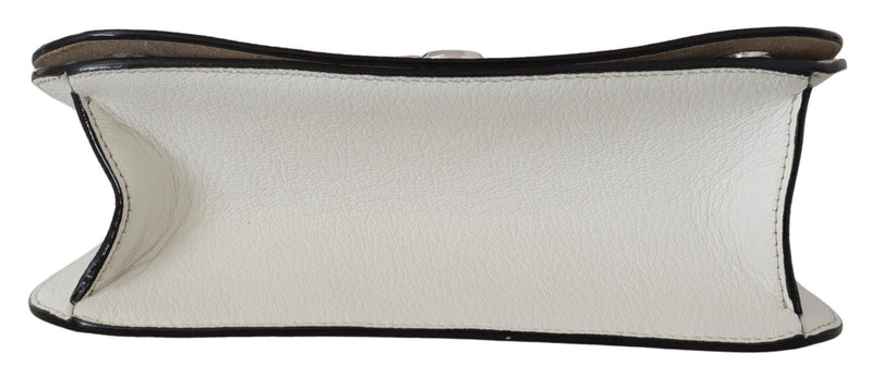 White Soft Grainy Leather Varenne Kdy Shoulder Bag