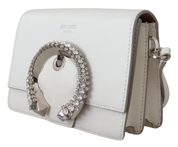 White Goat & Calf Leather Madeline Gtg Shoulder Bag