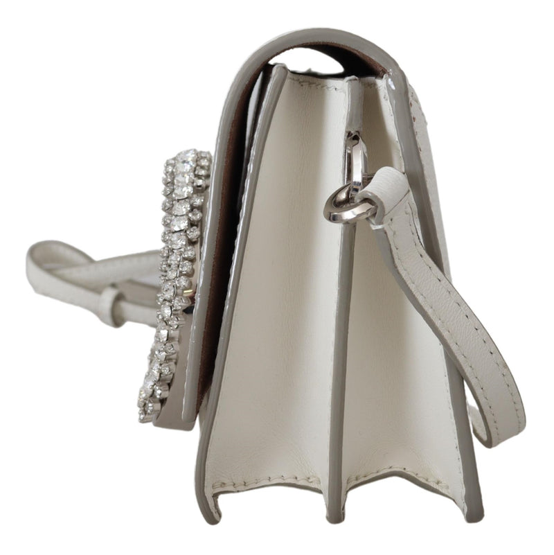 White Goat & Calf Leather Madeline Gtg Shoulder Bag