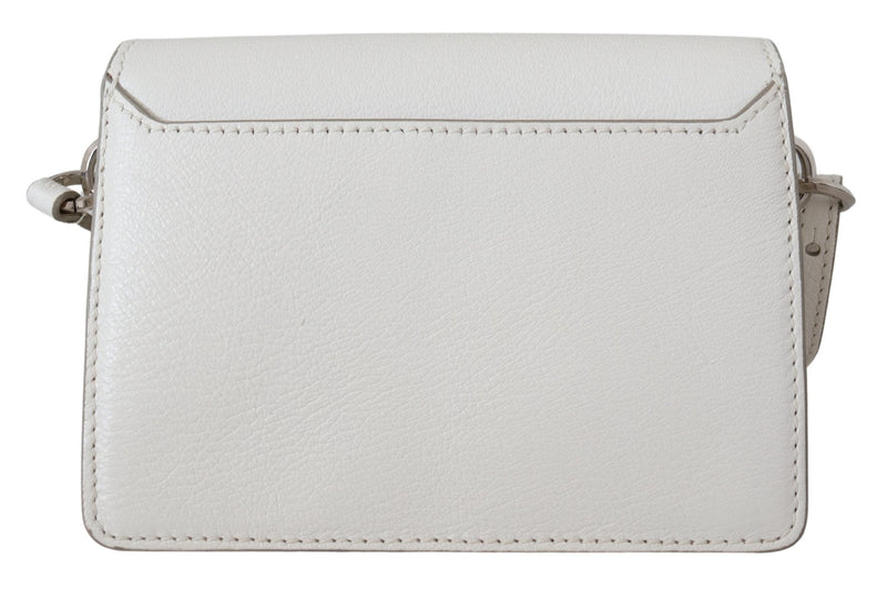 White Goat & Calf Leather Madeline Gtg Shoulder Bag