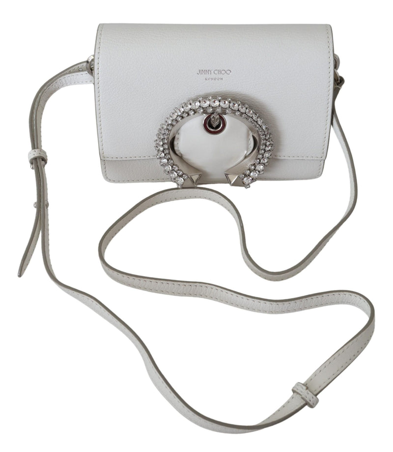White Goat & Calf Leather Madeline Gtg Shoulder Bag