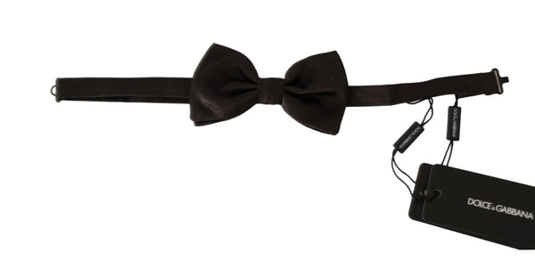 Brown Dotted Mens Necktie Papillon 100% Silk Bow Tie
