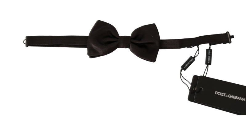 Brown Dotted Mens Necktie Papillon 100% Silk Bow Tie