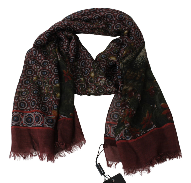 Scarf Multicolor Floral Viscose Neck Wrap