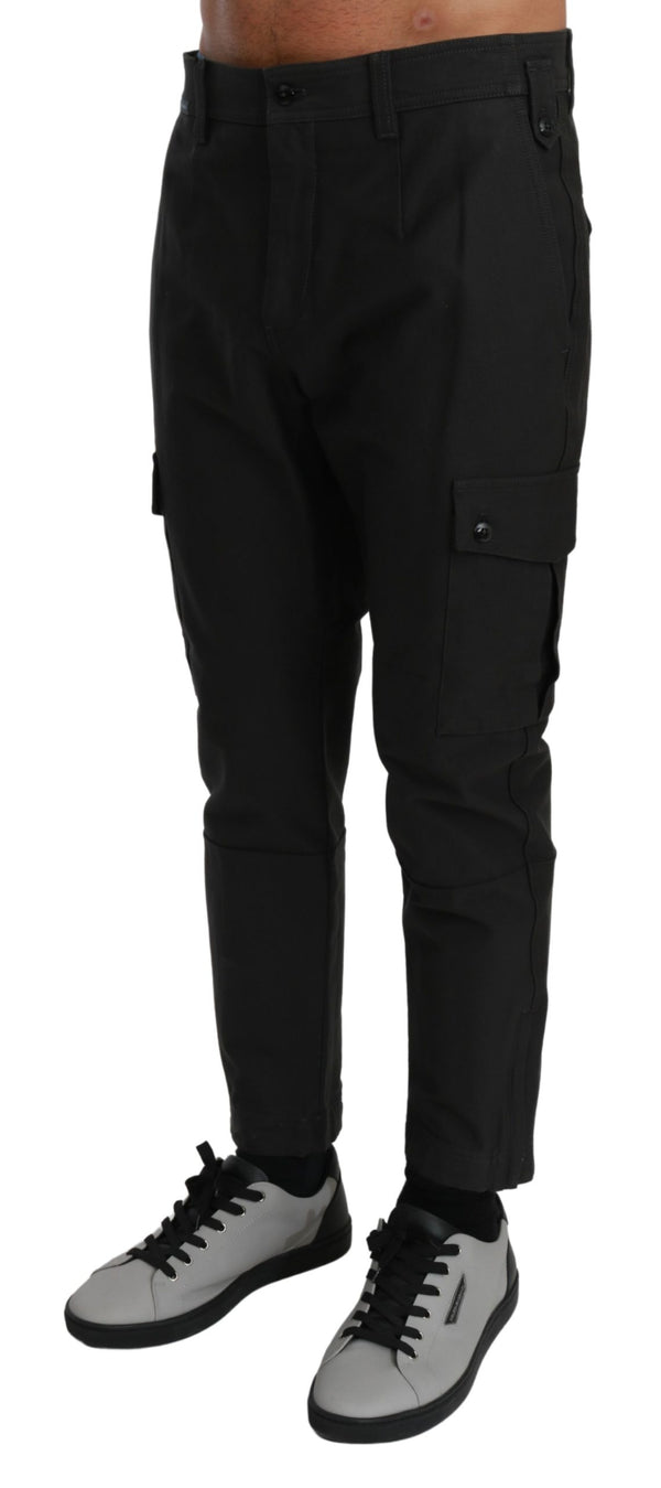 Gray Cargo Casual Mens Trouser Cotton Pants
