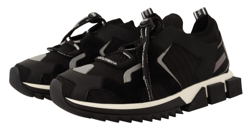 Black Leather Mens Sneakers Low Top Shoes