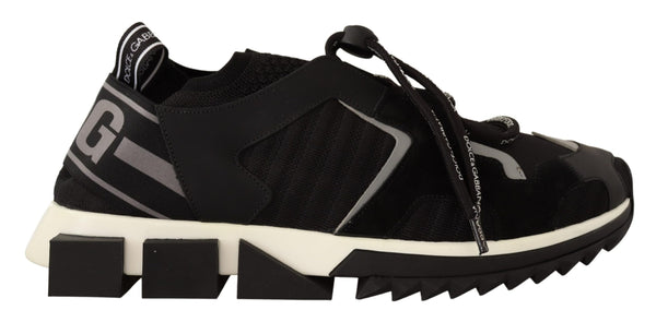 Black Leather Mens Sneakers Low Top Shoes