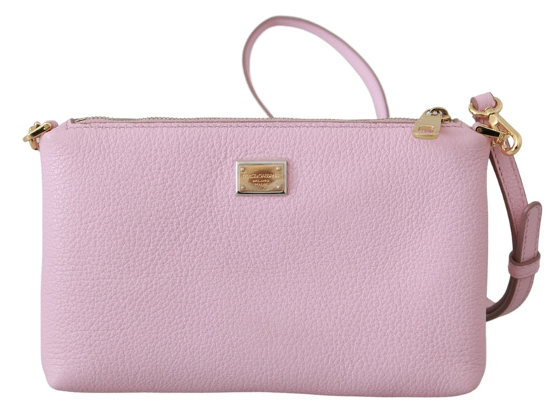Pink Leather #dgfamily Clutch Shoulder Borse Purse