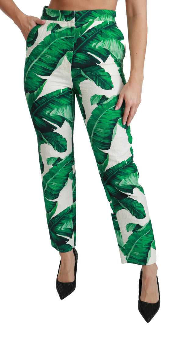 Banana Leaf High Waist Slim Trouser Pants
