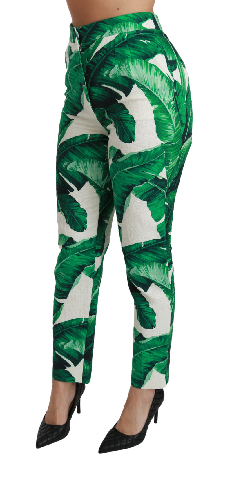 Banana Leaf High Waist Slim Trouser Pants