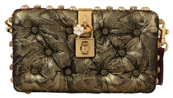 Multicolor Jacquard Padlock Women Clutch Bag BOX