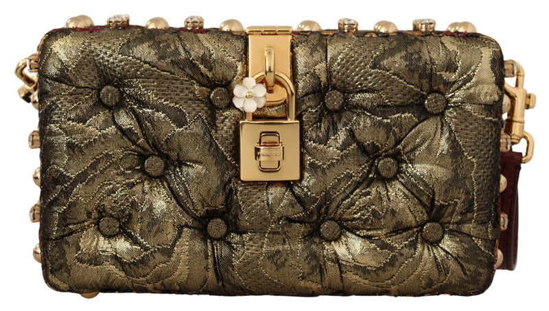 Multicolor Jacquard Padlock Women Clutch Bag BOX