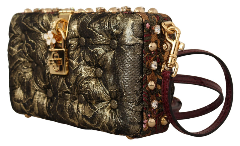 Multicolor Jacquard Padlock Women Clutch Bag BOX