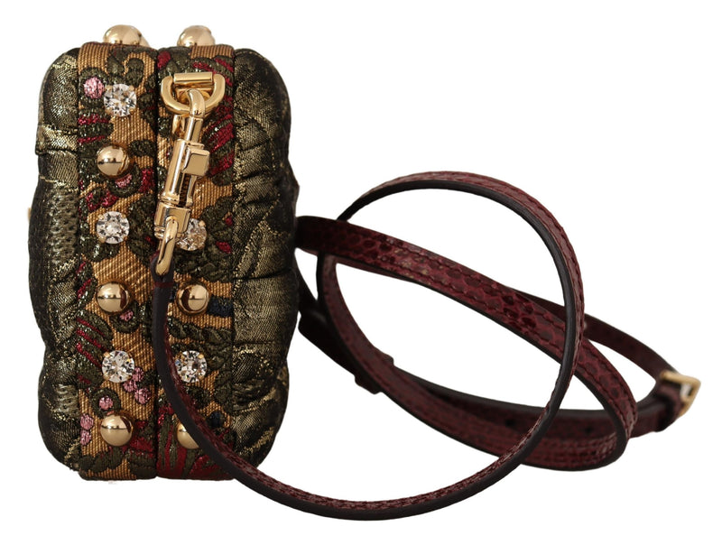 Multicolor Jacquard Padlock Women Clutch Bag BOX