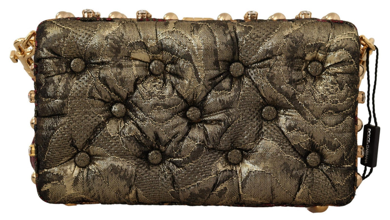 Multicolor Jacquard Padlock Women Clutch Bag BOX