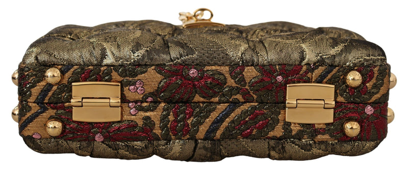 Multicolor Jacquard Padlock Women Clutch Bag BOX