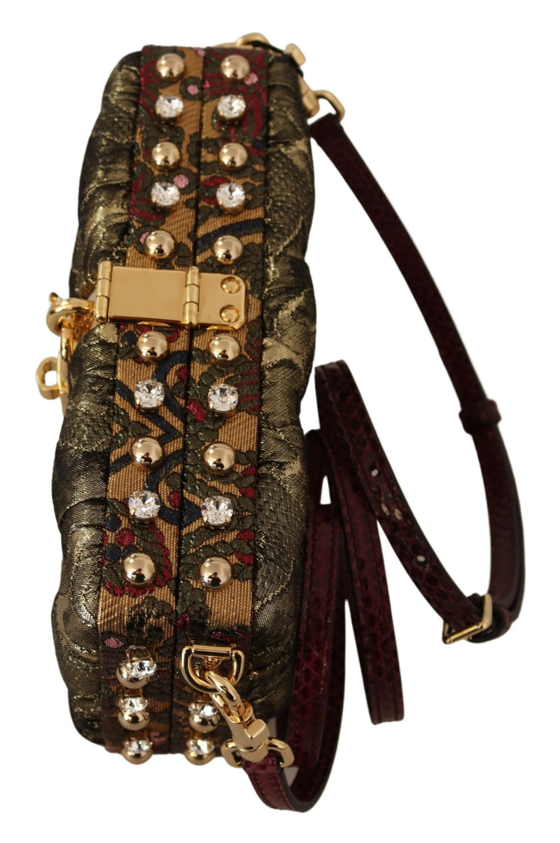Multicolor Jacquard Padlock Women Clutch Bag BOX