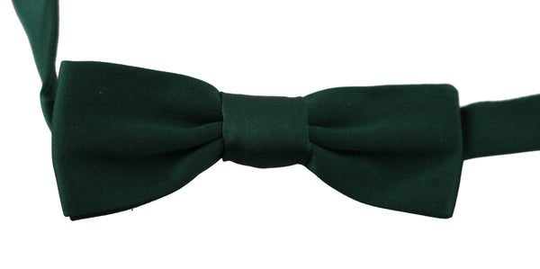 Green 100% Silk Slim Adjustable Neck Papillon Men Bow Tie