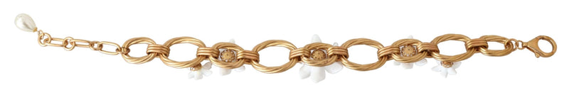Gold Chain Lilium Floral Choker Statement Jewelry  Necklace