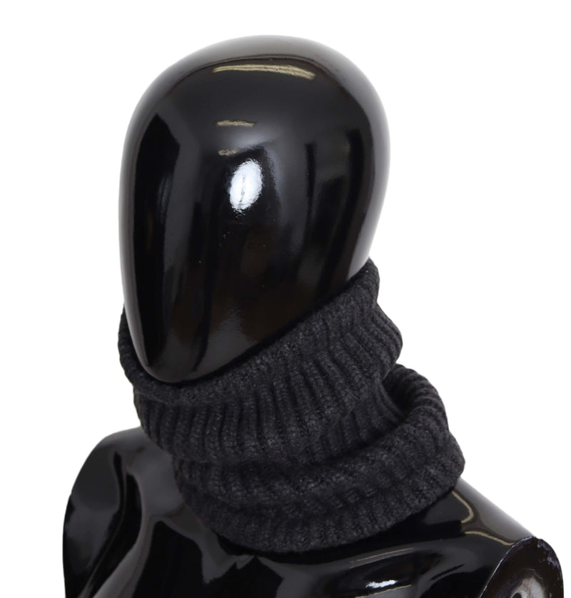 Black Men Balaclava Cashmere Knit Neck Wrap Hat