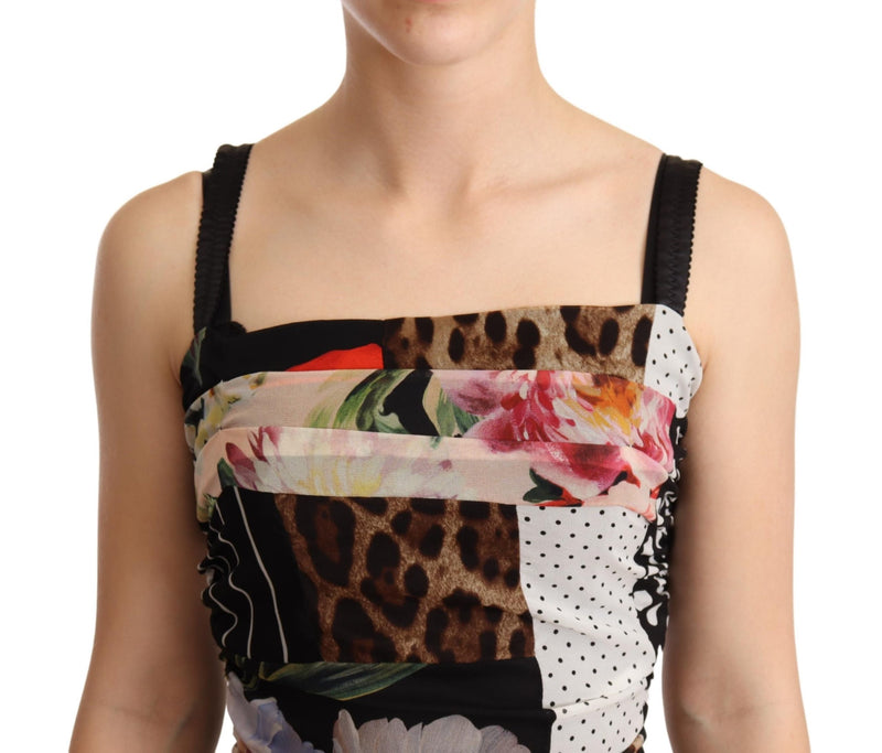 Neck Patchwork Chiffon Midi Square Dress