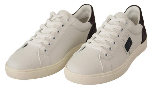 White Suede Leather Low Top Sneakers Shoes