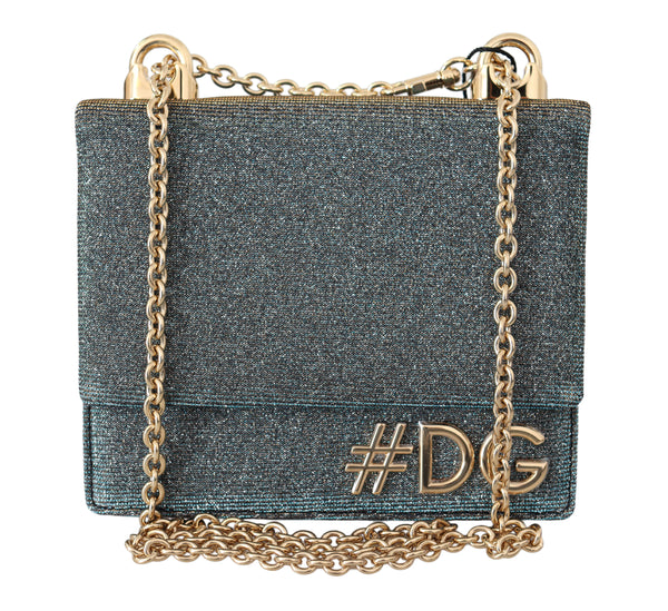 Blue Cotton #DG Gold Chain Mini Crossbody Borse Bag