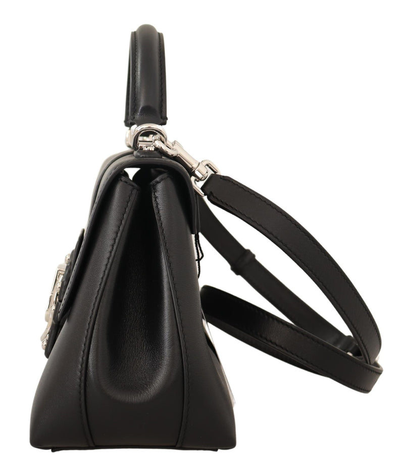 Black Leather LUCIA Hand Shoulder Women Bag