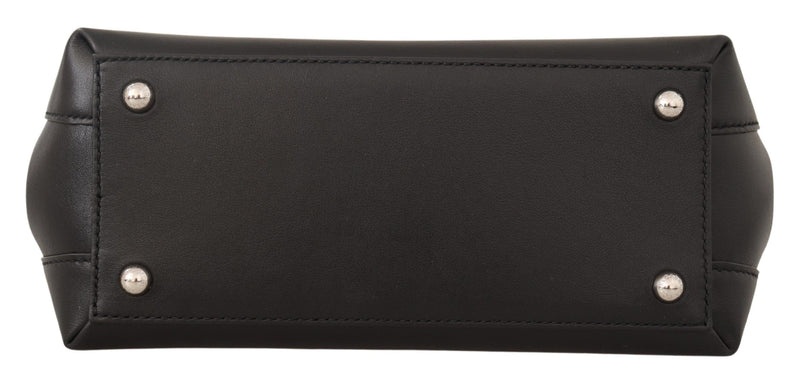 Black Leather LUCIA Hand Shoulder Women Bag