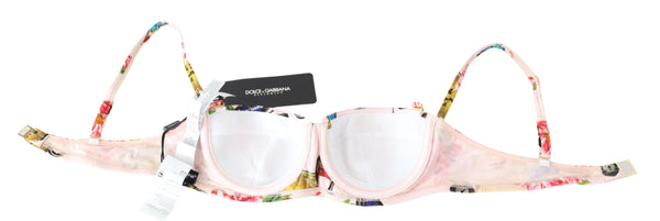 Multicolor Floral Butterfly Padlock Bikini Tops