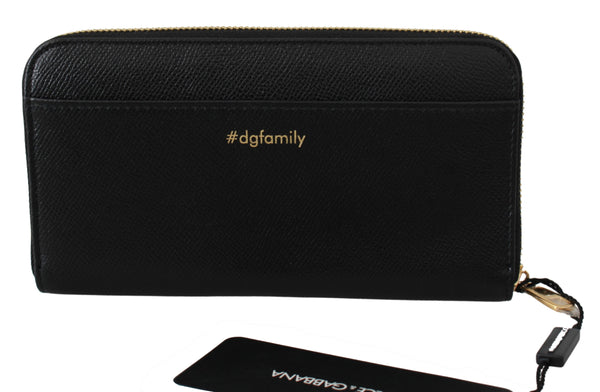 Black #dgfamily Evil Continental Clutch Leather Wallet