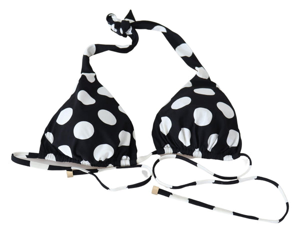 Black White Polka Print Two Piece Swimwear Bikini