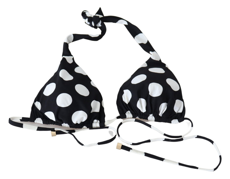 Black White Polka Print Two Piece Swimwear Bikini