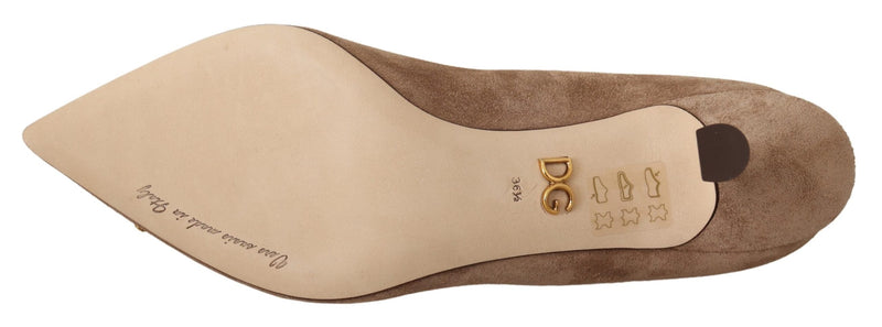 Beige Leather Silver AMORE DG Heels Pumps Shoes